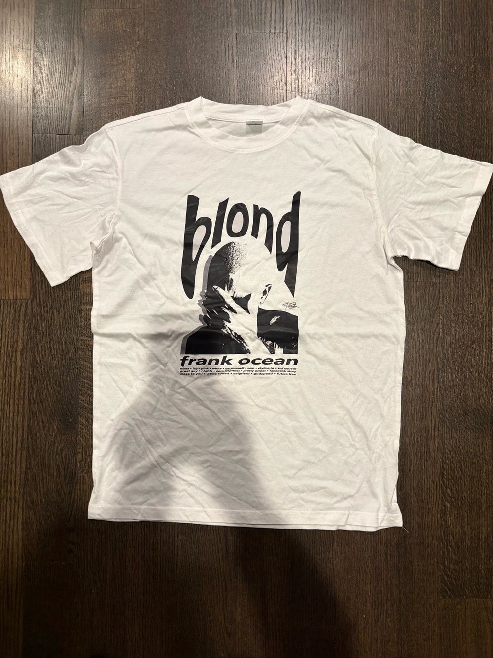 White Blond Frank Ocean Graphic Short Sleeve Concert Tee